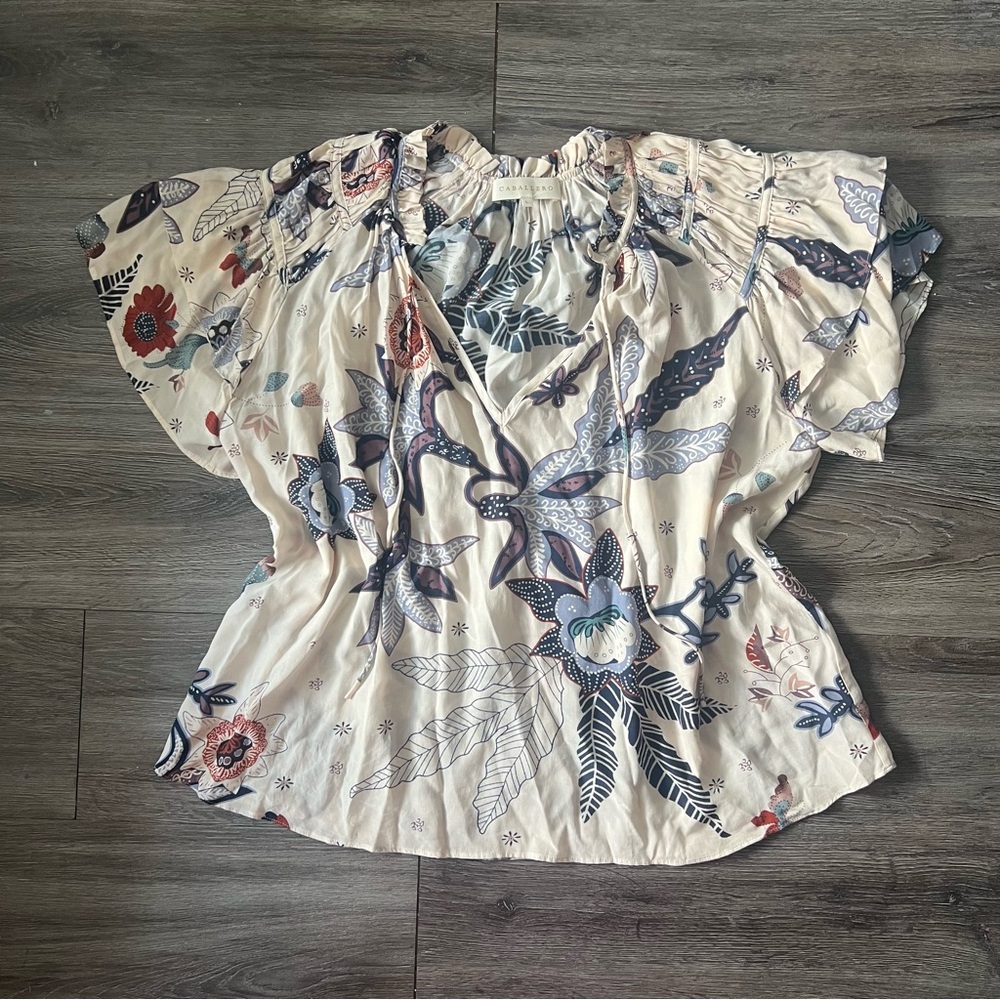 Caballero Kelsie top in cup to flower print